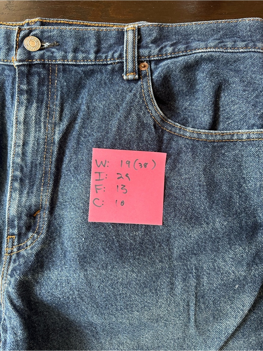 Levis 517 Mens Bootcut Jeans 38x29 Medium Dark Wash 100% Cotton Western Cowboy - Picture 11 of 11